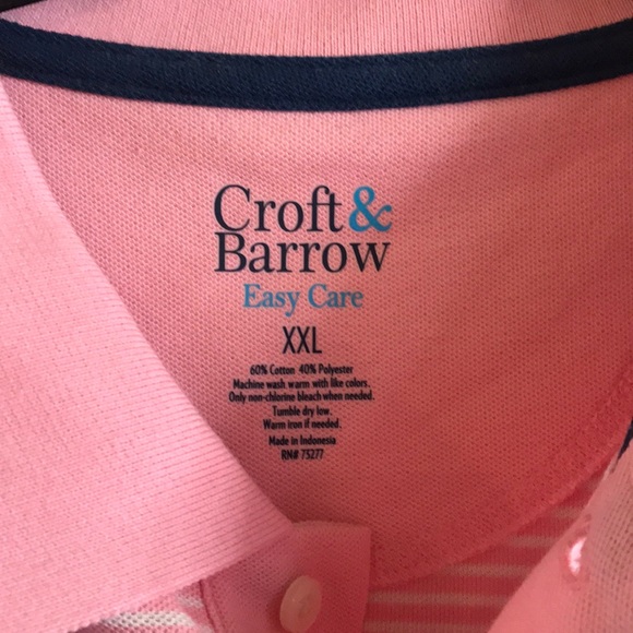 Croft & Borrow Easy Care Striped Polo Shirts - Picture 5 of 6